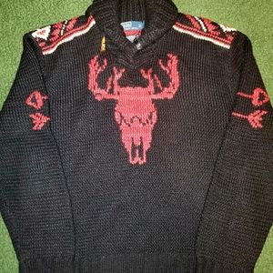 Polo Ralph Lauren carcass and arrow shawl sweater